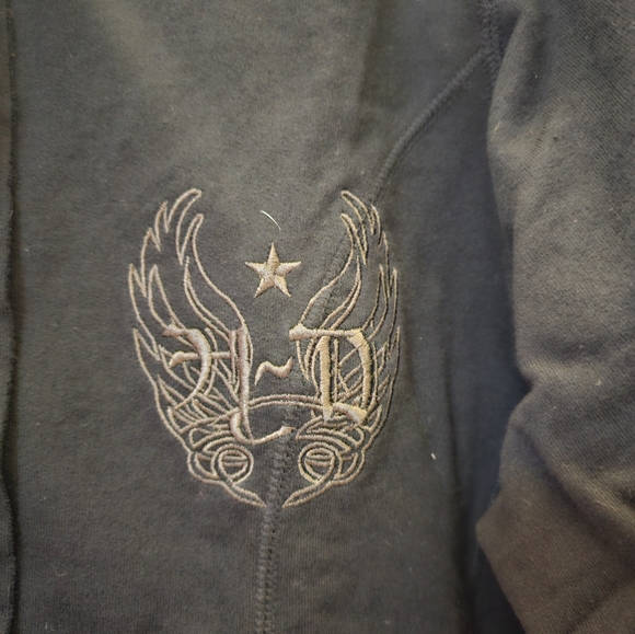 VINTAGE HARLEY-DAVIDSON WOMENS PLUS SIZE 1X DOUBLE BREASTED COAT EMBROIDERED - Picture 9 of 14